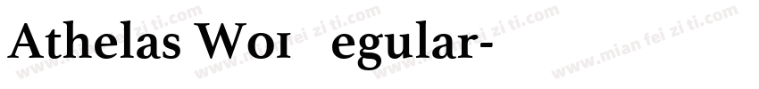 Athelas W01 Regular字体转换